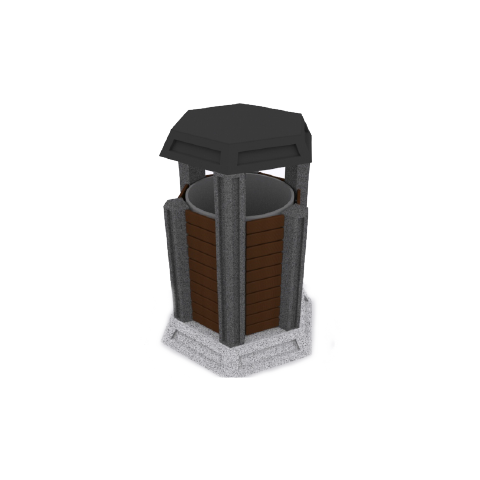 Hexagonal Trash Bin